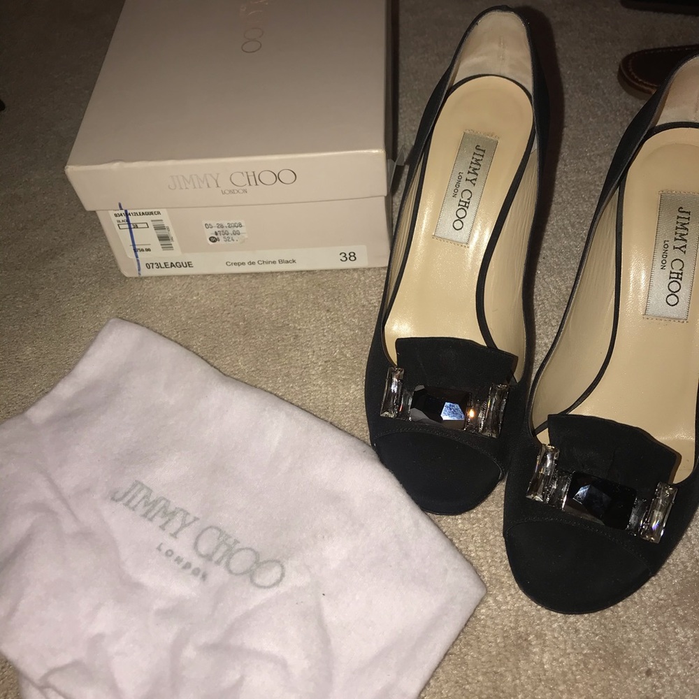 Jimmy Choo peep toe shoe size 38